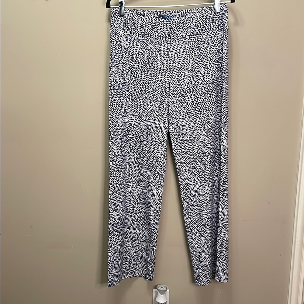 J McLaughlin Catalina Cloth Blue /White Pants Sz M